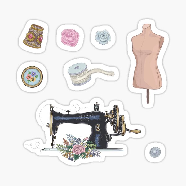 Printable Sewing Sticker Set