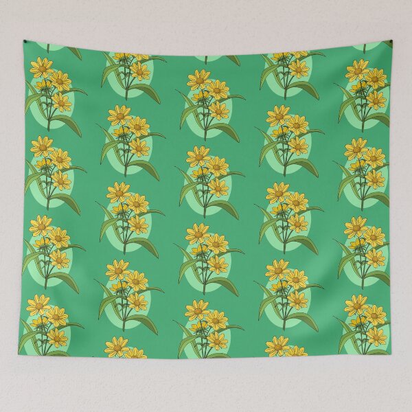 Item preview, Bright Yellow Bur-Marigold Flowers designed and sold by PosyAndPetrova.
