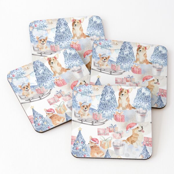 Item preview, Merry Corgmess - Corgi Celebrating Christmas In Forest Pattern -  designed and sold by Corgiworld.