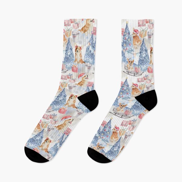 Item preview, Merry Corgmess - Corgi Celebrating Christmas In Forest Pattern -  designed and sold by Corgiworld.