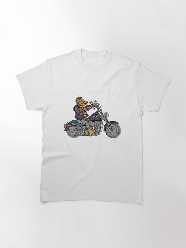 Alternate view of Boar motorcyclist. Classic T-Shirt