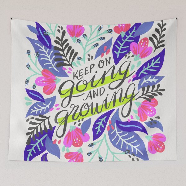 Item preview, Keep on Going & Growing – Indigo & Pink designed and sold by Cat Coquillette.