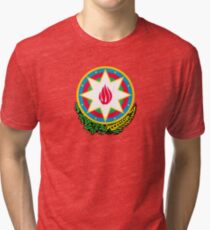 Azerbaijan National Emblem Tri-blend T-Shirt