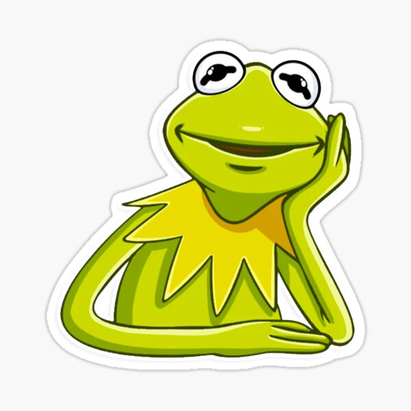 Kermit The Frog Thinking Meme Sticker For Sale By Omeris Redbubble