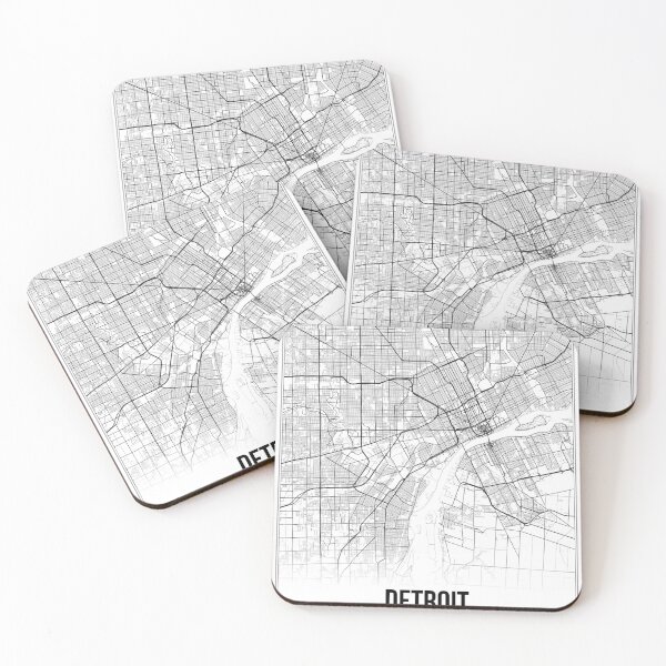 Item preview, Detroit Map Print | Michigan MI USA | Wall Art Poster  designed and sold by Douglas Berg.