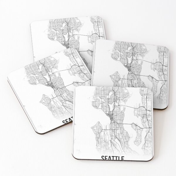 Item preview, Seattle Map Print | Washington WA USA | Wall Art Poster  designed and sold by Douglas Berg.