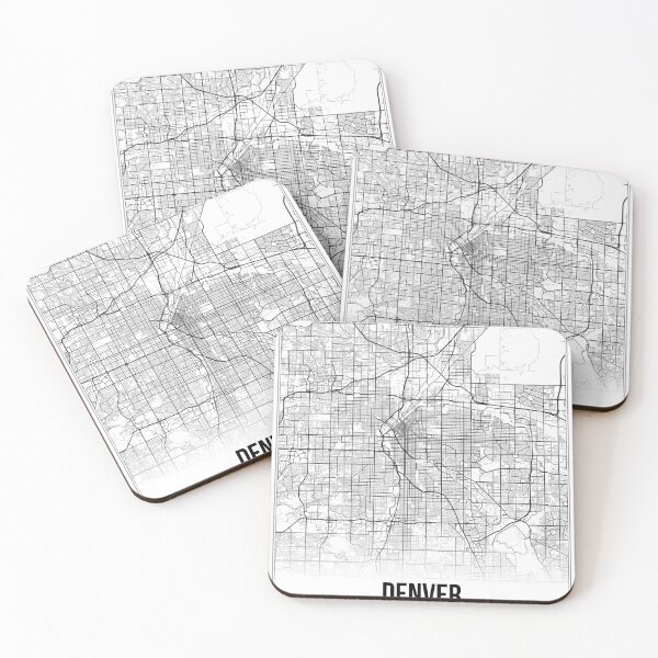 Item preview, Denver Map Print | Colorado CO USA | Wall Art Poster  designed and sold by Douglas Berg.