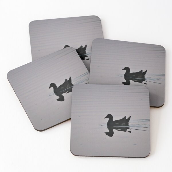 Item preview, Silhoutted bird swimming on a calm lake designed and sold by Emma  Amies.