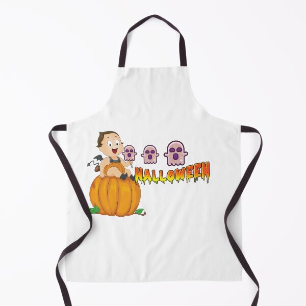 Item preview, Cute Pumpkin Girl Eating Ghost designed and sold by Chic Threads Shop.