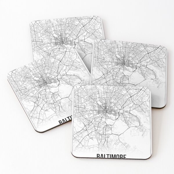 Item preview, Baltimore Map Print | Maryland MD USA | Wall Art Poster  designed and sold by Douglas Berg.