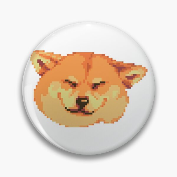 Item preview, Shiba Inu Doge smiling - Pixel Art designed and sold by JuicySchinken.