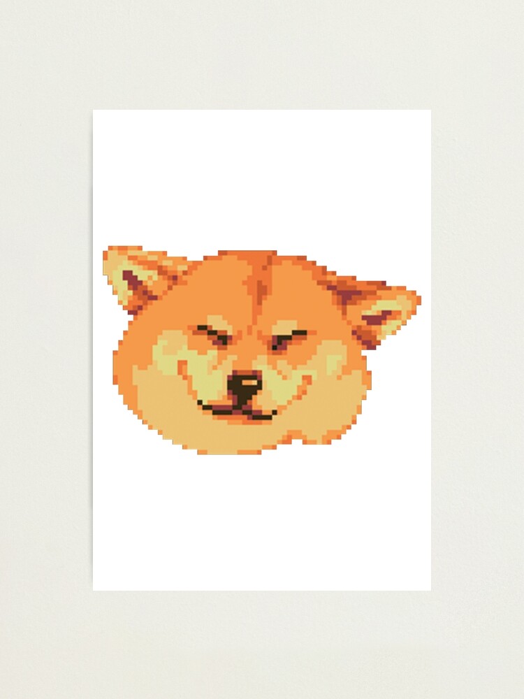 Pixel art dog character design shiba em