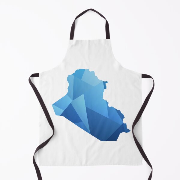 Item preview, Iraq Map Design blue, glassy, and shiny designed and sold by ArabCorner.