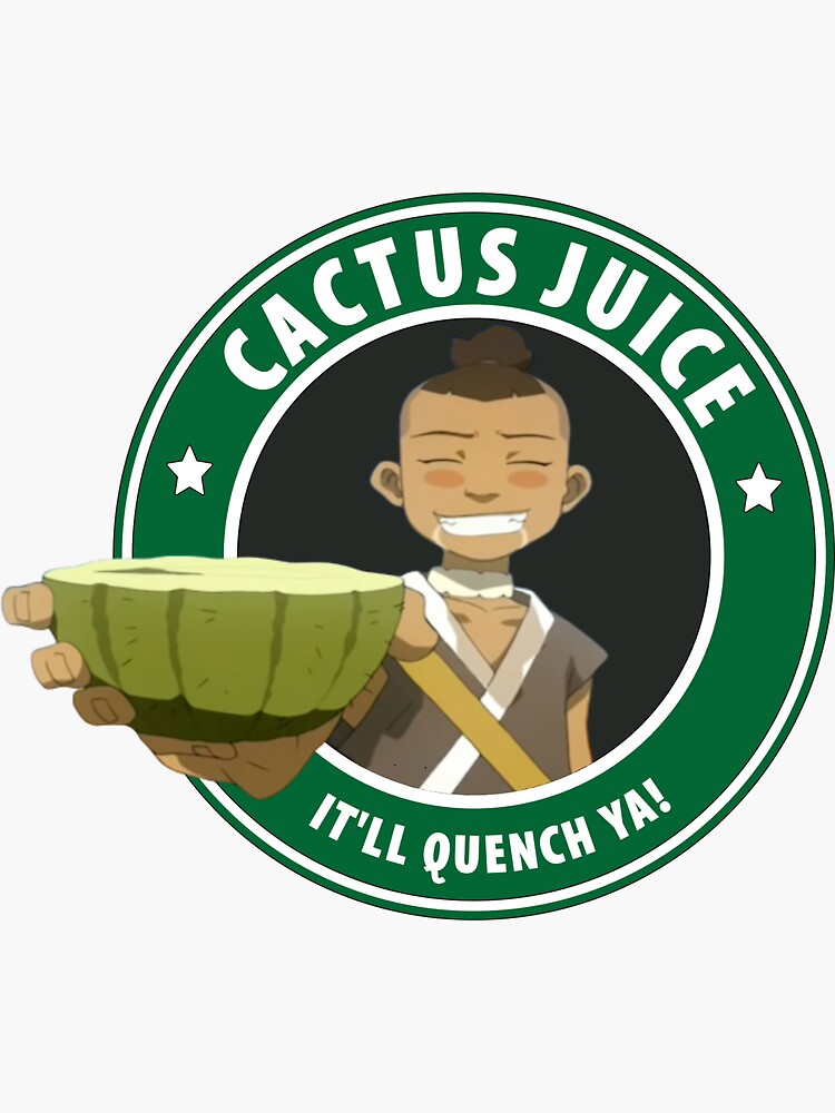 Sokkas Cactus Juice Sticker For Sale By Honeybeeloft Redbubble 8181