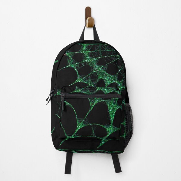 Item preview, Gothic Halloween glamor punk green glitter spider web designed and sold by Xarah.