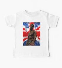 Anthony Joshua, das britische Flaggen-Rechteck verpackt Baby T-Shirt
