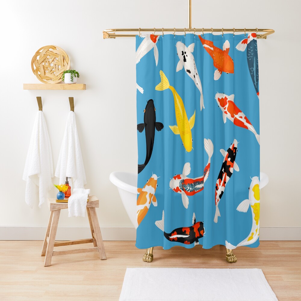 "View Above the Koi Pond" Shower Curtain for Sale by machmigo Redbubble