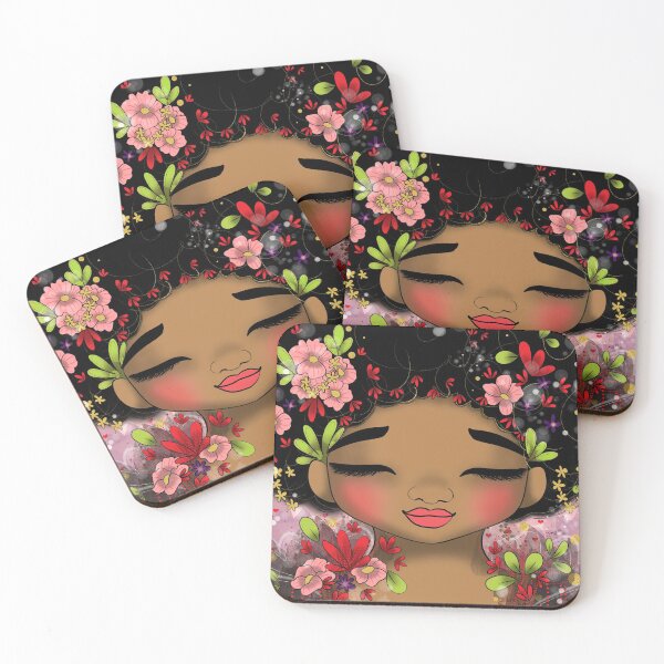 Aperçu de l'œuvre Pochette Fille aux fleurs 3 créée et vendue par fanny offre.