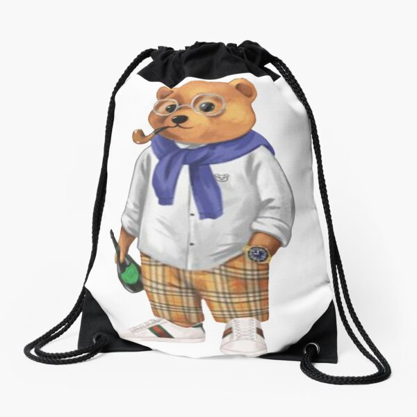 polo bear tartan backpack