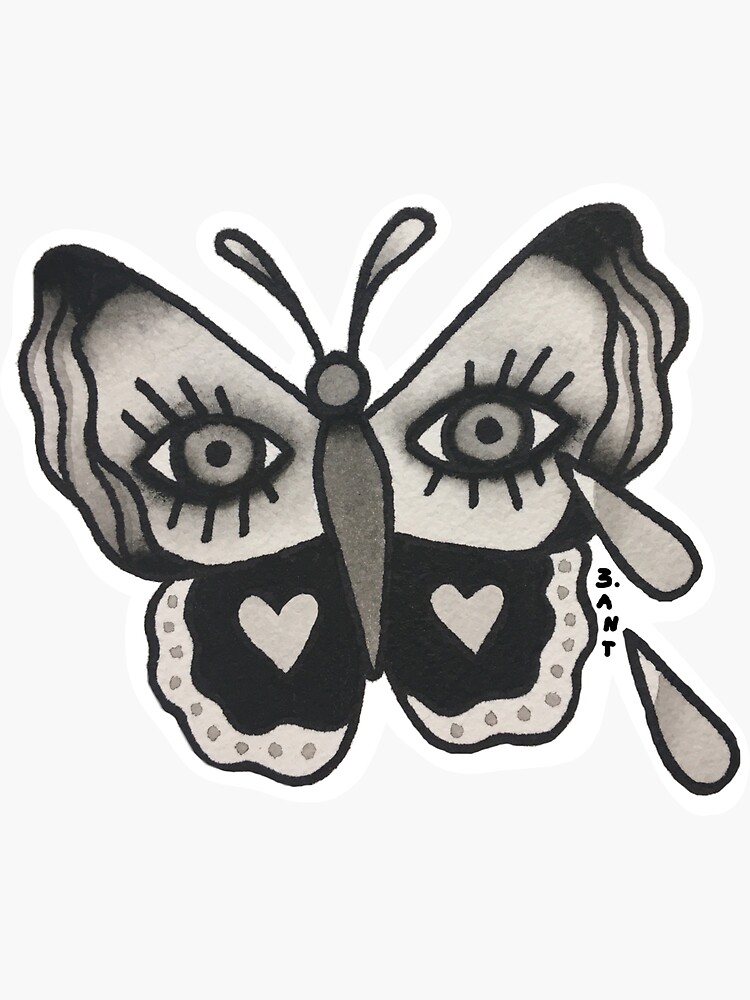 "Butterfly Eyes" Sticker for Sale by 3ANT Redbubble
