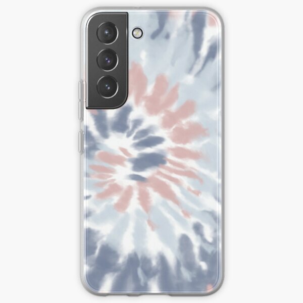 Pale Blue and Peach Swirl Tie Dye Pattern  Samsung Galaxy Soft Case