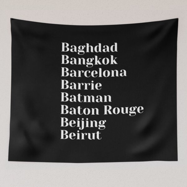 Item preview, Cities starting with the letter, B designed and sold by Art With Impact – Statement Art & Apparel for Deep Thinkers.
