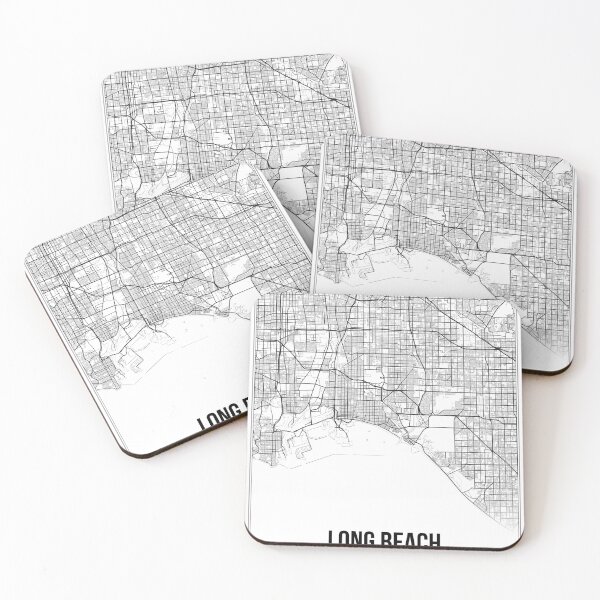 Item preview, Long Beach Map Print | California CA USA | Wall Art Poster  designed and sold by Douglas Berg.