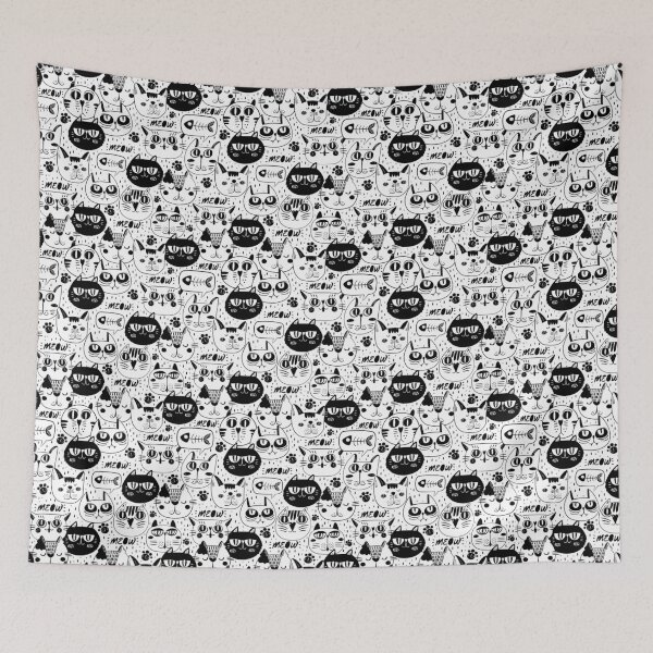 Item preview, Cat Faces Pattern designed and sold by Yoga Gear.