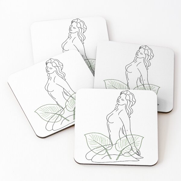 Item preview, Greek goddess with Giant plant leaves  designed and sold by 6bee.
