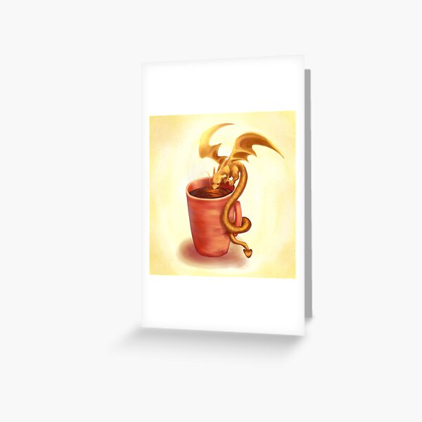 A drink for a dragon Greeting Card