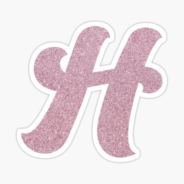 letter h pink glitter stickers redbubble