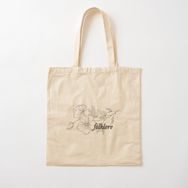 folklore album Taylor Swift flower lyrics Cotton Tote Bag