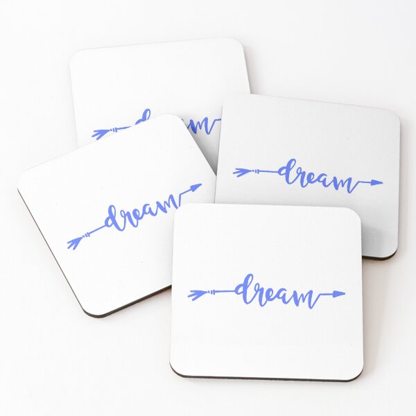 Item preview, Dream quote in blue calligraphy lettering designed and sold by simplysharon.