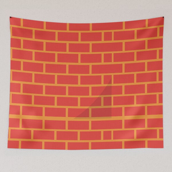 Item preview, Red and yellow Bricks and Christmas wall pattern designed and sold by conceptDVS.