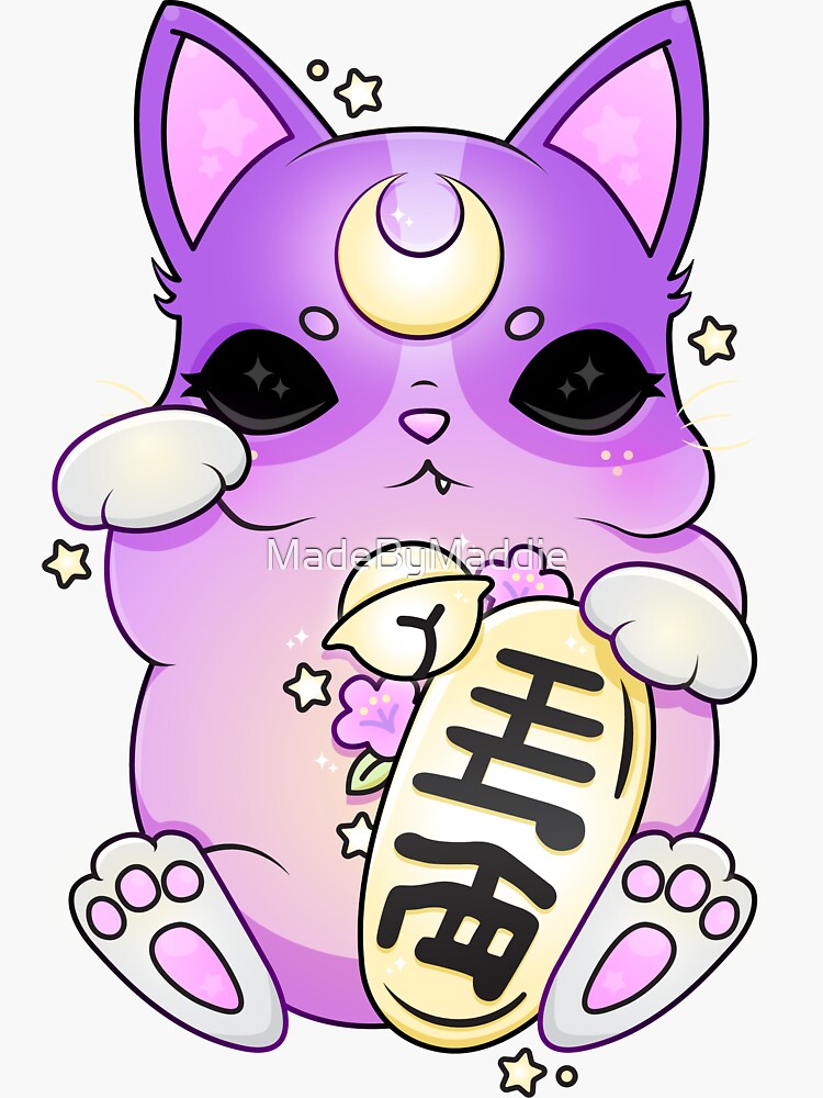 ☽ ☾ Moon Maneki Neko ☽ ☾ by MadeByMaddie