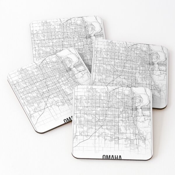 Item preview, Omaha Map Print | Nebraska NE USA | Wall Art Poster  designed and sold by Douglas Berg.
