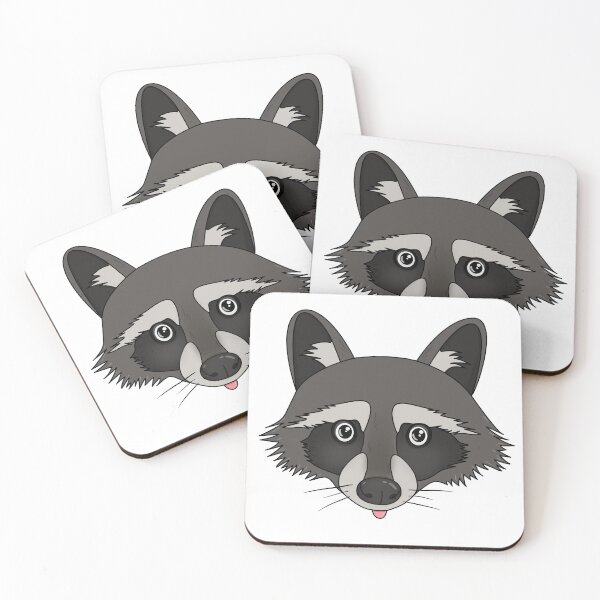 Item preview, Adorable Cartoon Raccoon Print designed and sold by Nic Rusick.