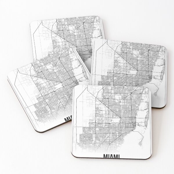 Item preview, Miami Map Print | Florida FL USA | Wall Art Poster  designed and sold by Douglas Berg.