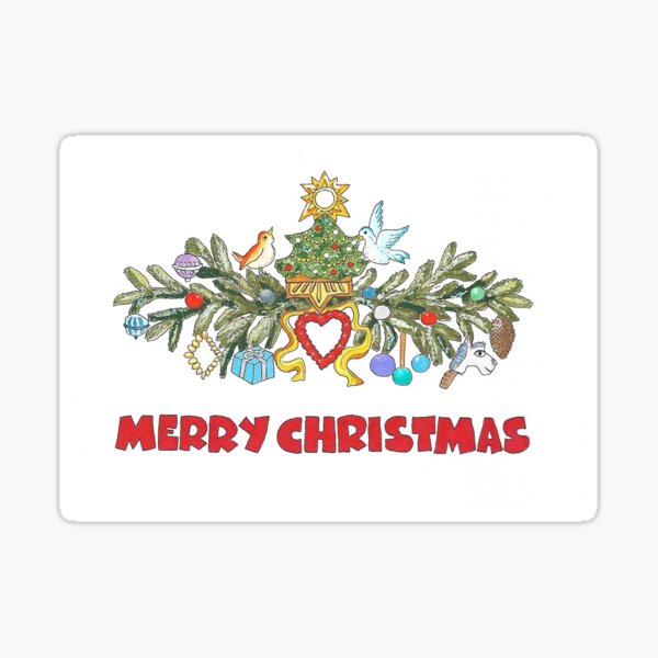 Christmas wreath Sticker