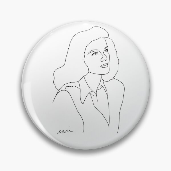Item preview, Katharine Hepburn continuous line drawing  designed and sold by chickadeemelody.