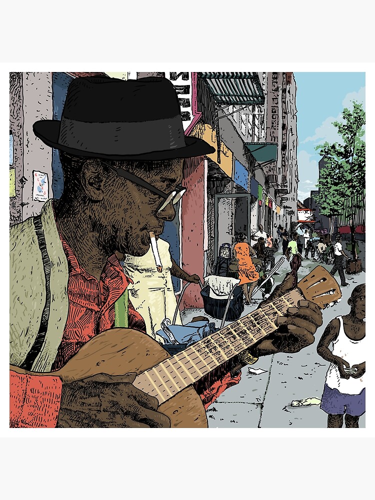 "Lightnin' Hopkins portrait Print" Poster for Sale by SkheezyBrheezy