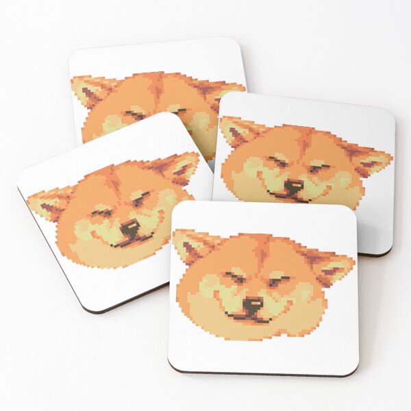 Item preview, Shiba Inu Doge smiling - Pixel Art designed and sold by JuicySchinken.