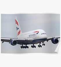 British Airways Airbus A380 Poster
