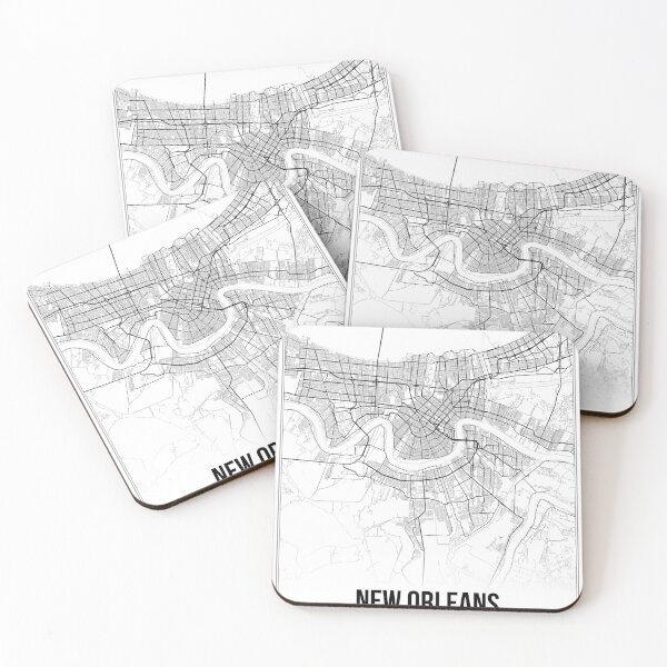 Item preview, New Orleans Map Print | Louisiana LA USA | Wall Art Poster  designed and sold by Douglas Berg.