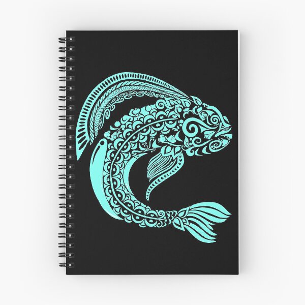 Item preview, cosmic mandala fish with tribal patterns designed and sold by MossAbbys.