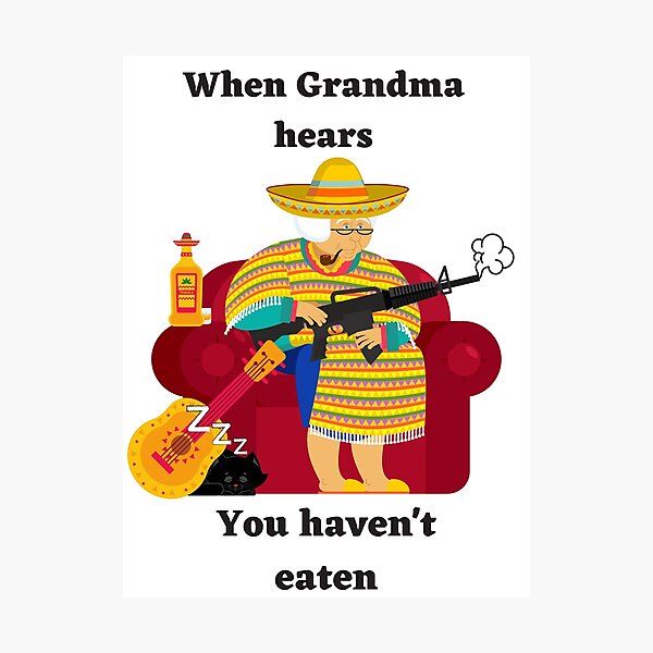 Funny Grandma Cartoon Photographic Prints for Sale | Redbubble