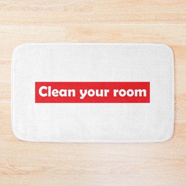 Item preview, Clean your room, white lie party, white and red text designed and sold by catnamedtiffany.