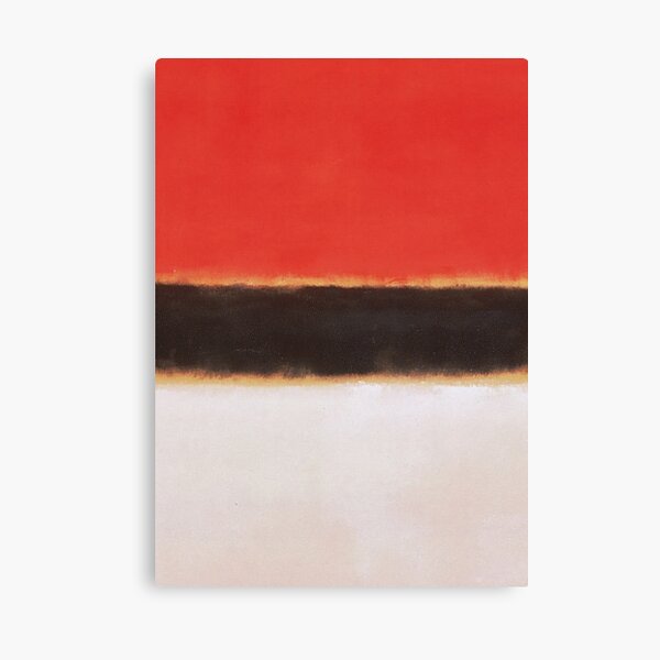 Mark Rothko Estilo de pintura Arte Blanco Naranja Negro # 8 Lienzo