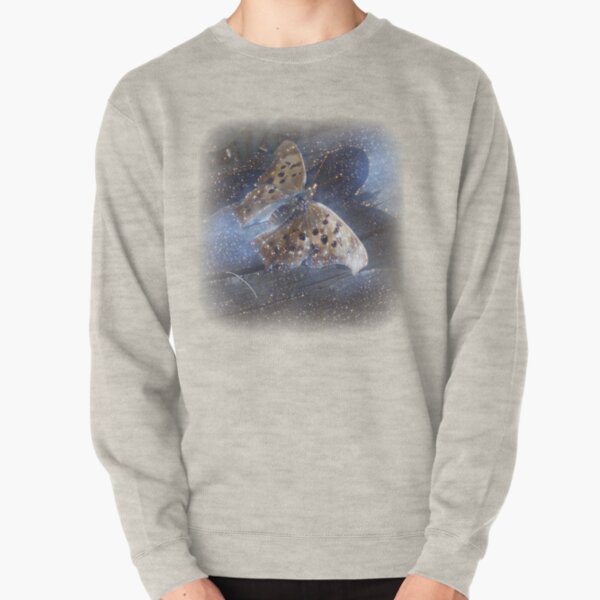 Blue Butterfly Photo Pullover Sweatshirt