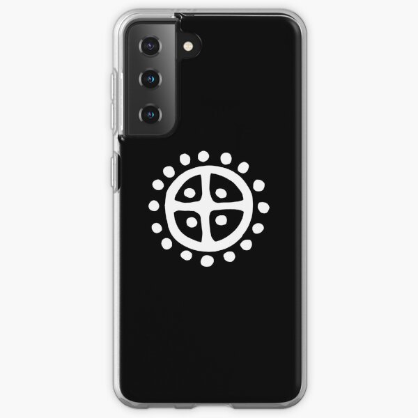 White Norse Sun Wheel | Prehistoric Norse symbols Samsung Galaxy Soft Case